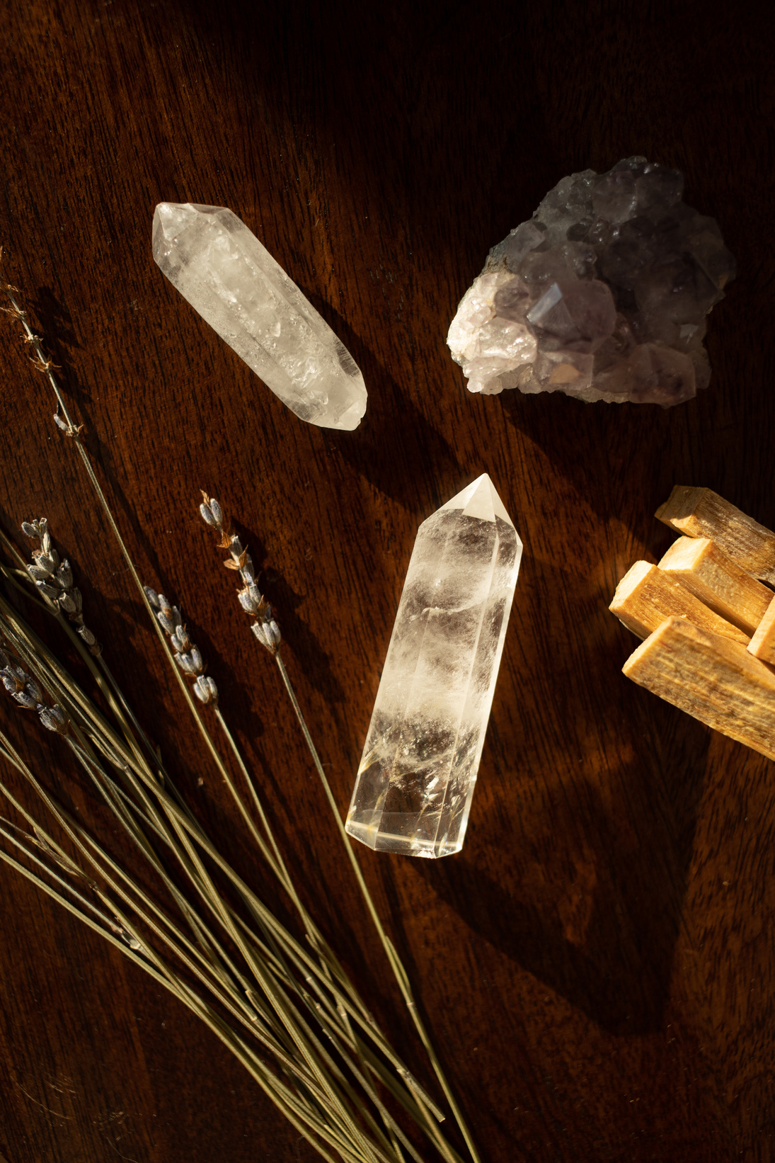 Crystals, Flowers and Palo Santo 